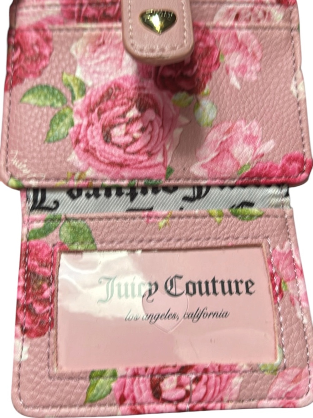 NWT Juicy Couture Pink Floral Card Case Wallet and Fuzzy Socks Boxed Gift Set - Picture 7 of 7